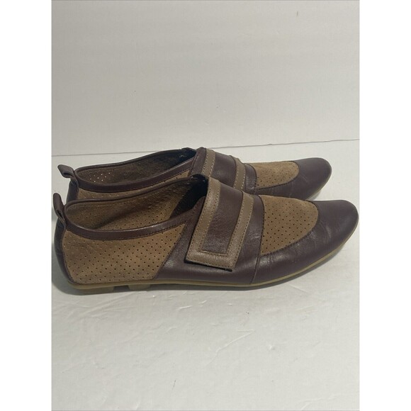 Me Too Ladies Leather Suede Slip On Pointed Toe Shoe Hook And Loop Strap Gel Sol - Picture 4 of 11